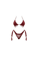 Crochet Bikini in Wine