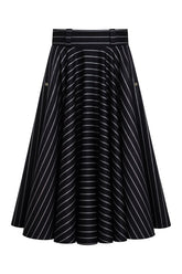 360 Maxi Circle Skirt (Ink Navy Wide Stripe) — packshot