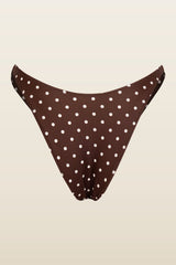 90s Bottom (Brown Cream Polka Dot) — model back