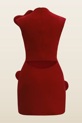 9PM dress in Heart — model back