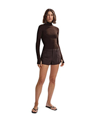 Amelia Long Sleeve Top Brown