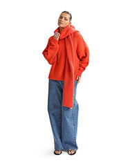 Elliot Knit Scarf Red Marl