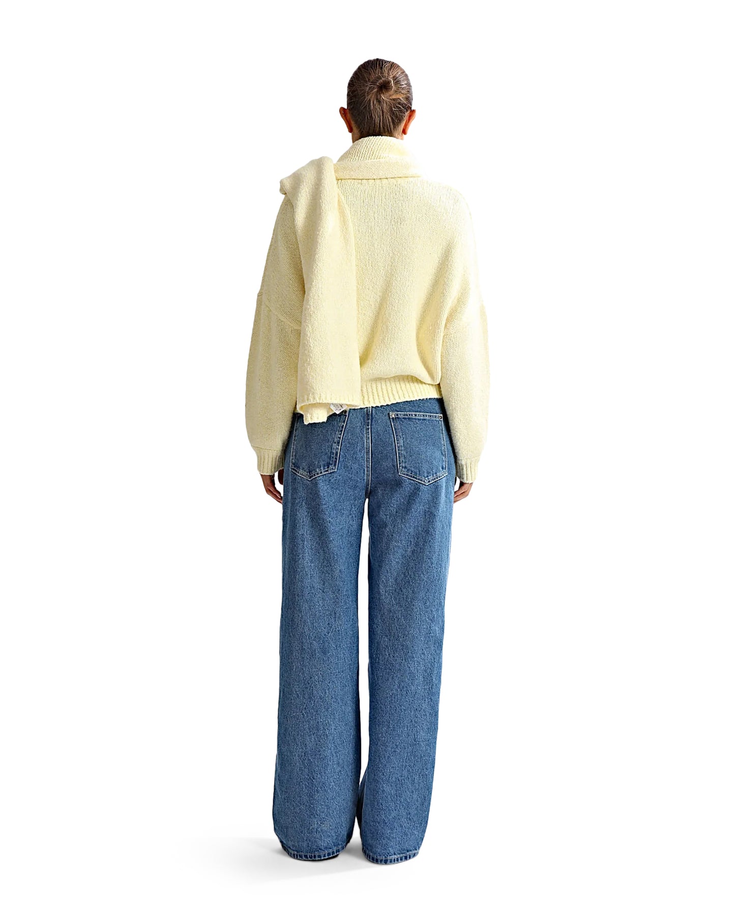 Elliot Knit Scarf Pale Yellow