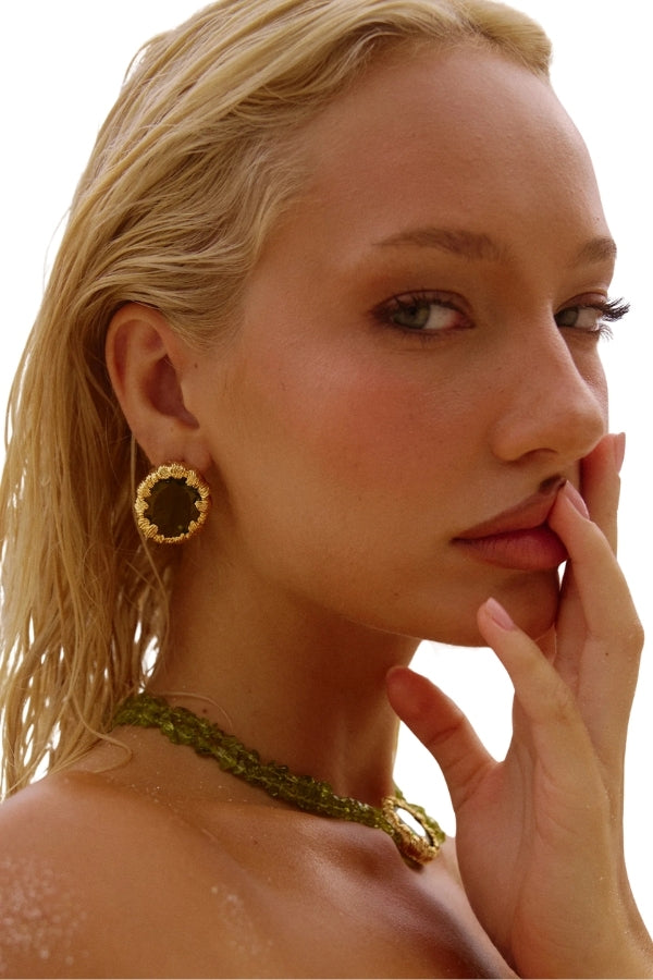 Azania Earrings in Peridot