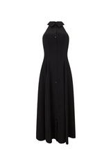 Flowy Collar Maxi Dress