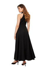 Flowy Collar Maxi Dress