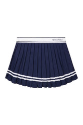 Italic Logo Pleated Skirt