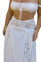 Jolie Maxi Skirt in Céleste