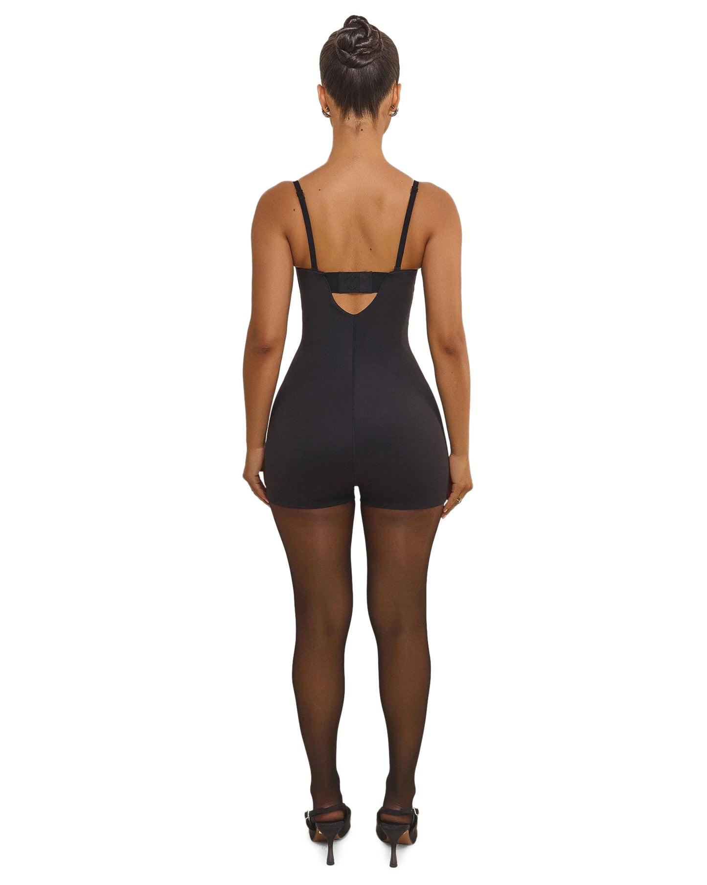 The Sculpt Playsuit In Black