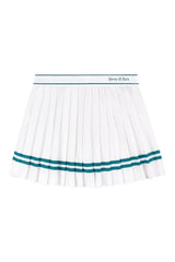 Italic Logo Pleated Skirt