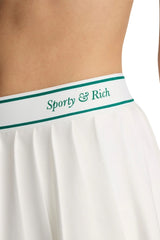 Italic Logo Pleated Skirt