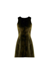 Verde Velveteen Dress