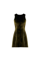 Verde Velveteen Dress