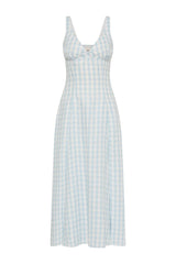 Adalee Midi Dress Gingham Sky — packshot