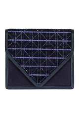 Alexa In Navy Embroidered Velvet And Crystal — packshot