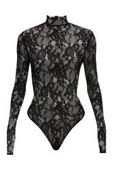 Allure bodysuit in Noir Lace — packshot