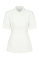 Ariella Button Up Short Sleeves Top — packshot