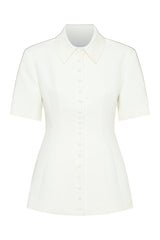 Ariella Button Up Short Sleeves Top — packshot