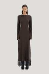 Aries Long Sleeve Gown — model front