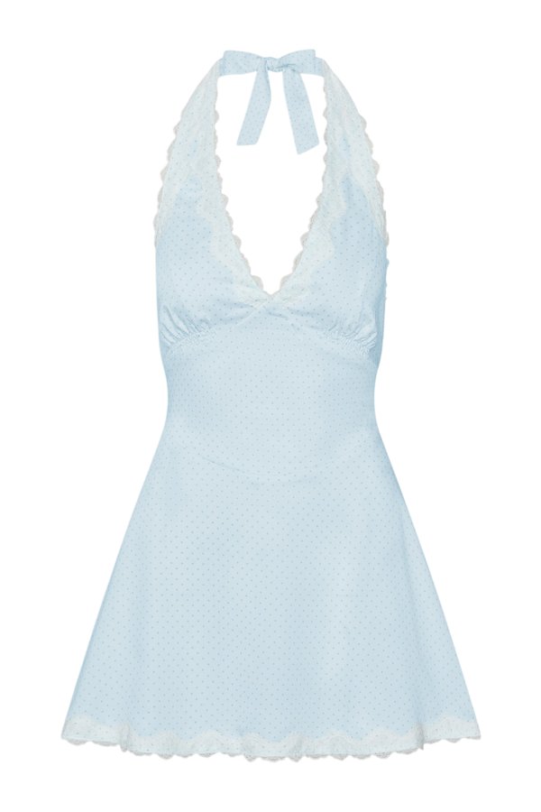 Audrey Satin Mini Dress - Sweet Pea — packshot