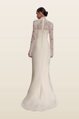 Aurelie Long Sleeve Lace Maxi Dress — model back