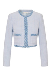 Azula Denim-Trimmed Tweed Jacket — packshot