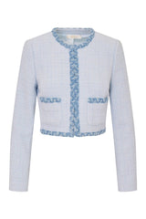 Azula Denim-Trimmed Tweed Jacket — packshot
