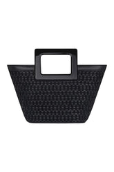 Baby Riviera In Black Raffia — packshot