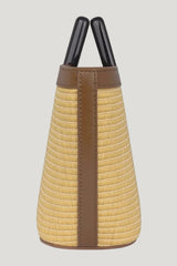 Baby Riviera In Raffia And Tortoiseshell — model side
