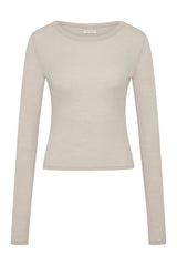Baby Wool Long Sleeve Top - Soft Ash — packshot