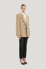 Beatrice Jacket In Camel Melange — model front