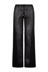 Belize Knit Pant - Black Lace Crochet — packshot