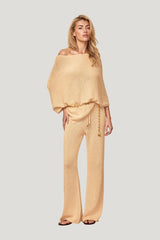 Belize Pant Open Knit - Raffia — model side