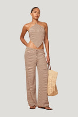 Belize Pant - Husk Geo Silk — extra