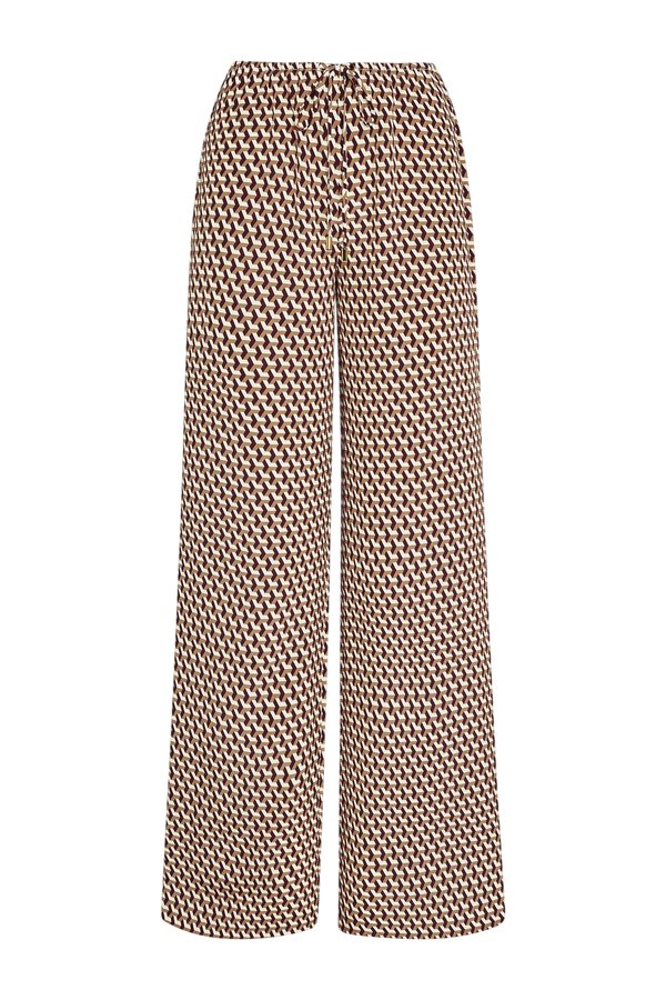 Belize Pant - Husk Geo Silk — packshot