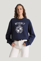 BH Crest Crewneck — model front