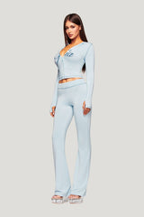Blare Hoodie - Blue : Baby — model side