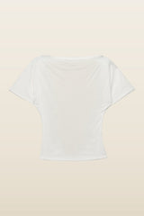 Boat Neck T-Shirt — model back