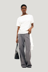 Boat Neck T-Shirt — model side