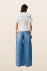 Bobby Oversized Jean With Front Pleat - Summer — model back