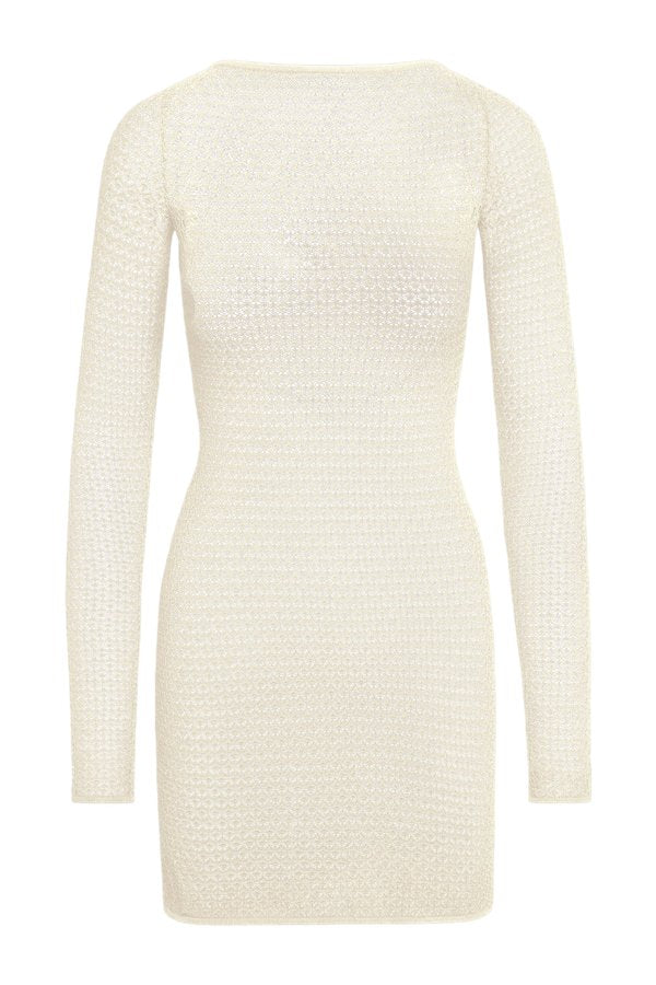 Bodrum Mini Dress - Ivory Lace Crochet — packshot