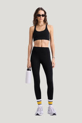 Bold Health Active Bra - Black/White/Gold — model front