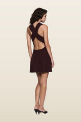 Boucle Mini Dress — model back