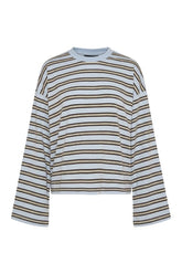 Boxy Oversized Striped Crew Neck Top — packshot