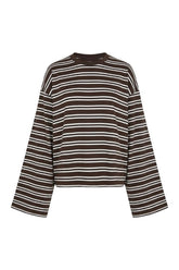 Boxy Oversized Striped Crew Neck Top — packshot