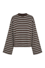 Boxy Oversized Striped Crew Neck Top — packshot