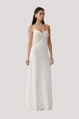 Bray Knit & Lace Maxi Dress — model side