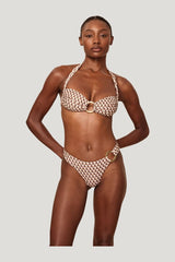 Bronte Top - Husk Geo — model front
