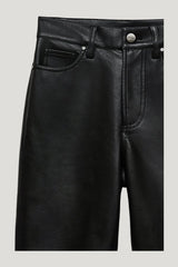 Bruno Pant - Black Recycled Leather — extra