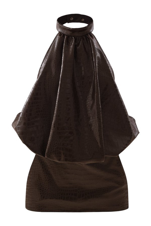 Bubble jumpsuit in Brown Croc — packshot